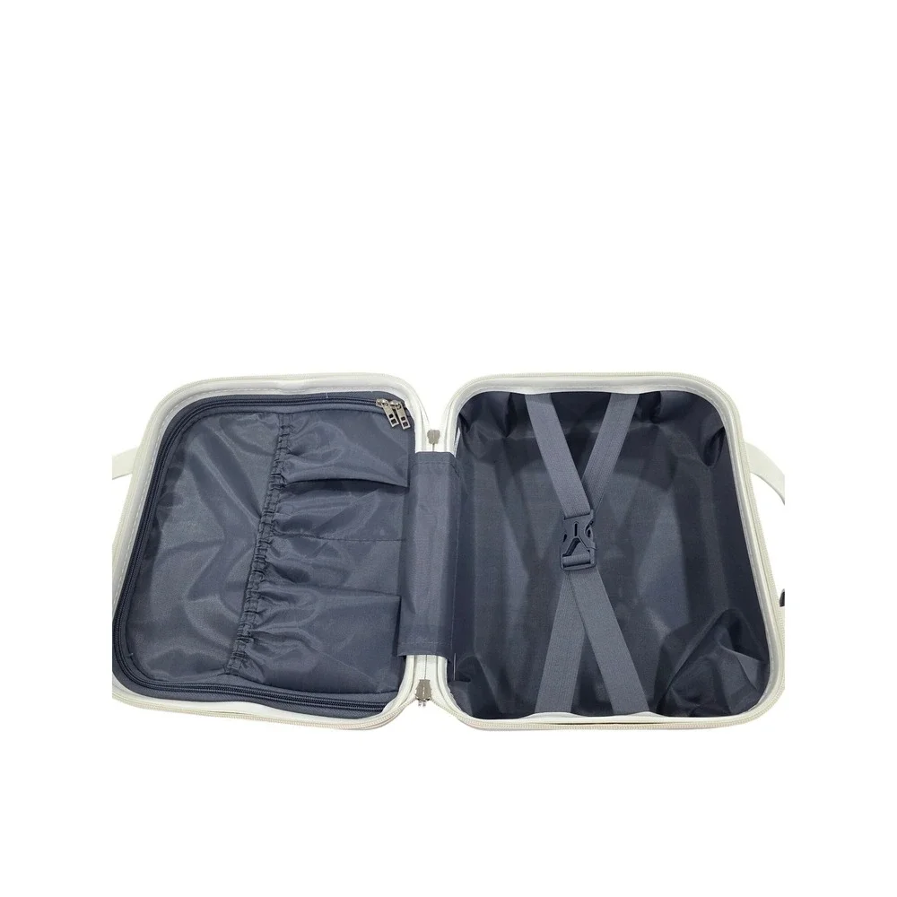 Lavender Vanity Case Makeup Train Case Travel Cosmetic Bag Organizer with Handle
